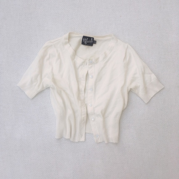 Hell Bunny Sweaters - RARE hell bunny white knit cardigan
